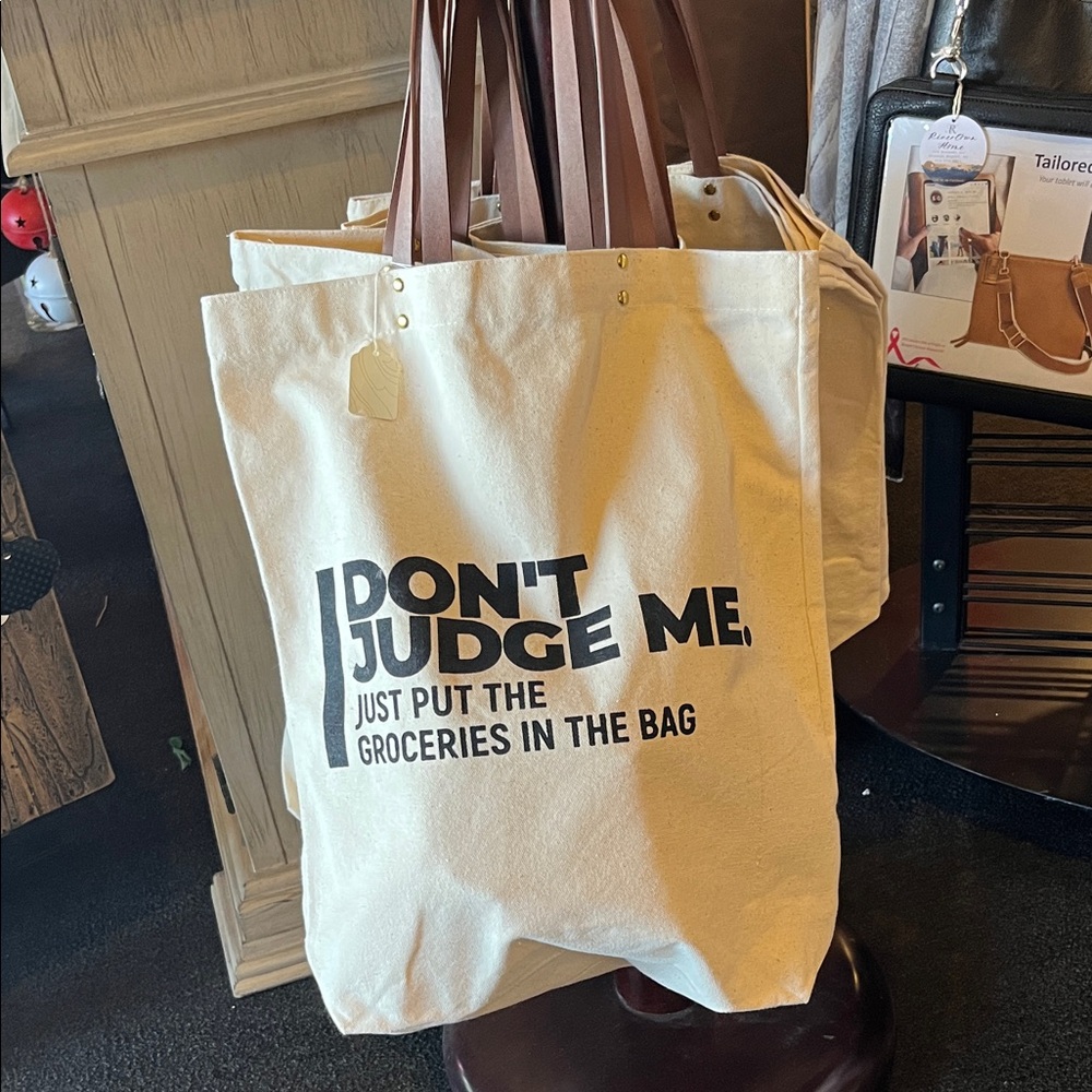 Canvas Tote Bag with Quote